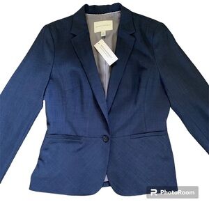 Banana Republic NWT Women’s Classic One Button Blazer 95% 5% Spandex in Blue
